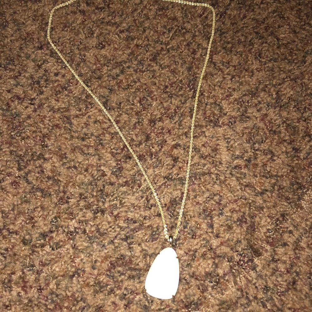 White pearl Kendra long necklace for sale